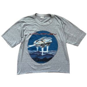 Vintage 80s Journey Escape Sz Medium Shirt 1982 Rare Single Stitch Cropped